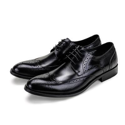 Atmungsaktive Kleiderschuhe Schnürschuhe Übergröße Hochzeitsschuhe Herren Gravierte Brogues Rindsleder Herren Business Lederschuhe