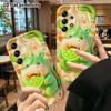 Phone Case: 2D Flat Design Suitable for Samsung Galaxy A34 A35 M05 M06 S20 S22 S21 FE Plus 5G Protective Case, Little Hippo Eating Watermelon, Perfect