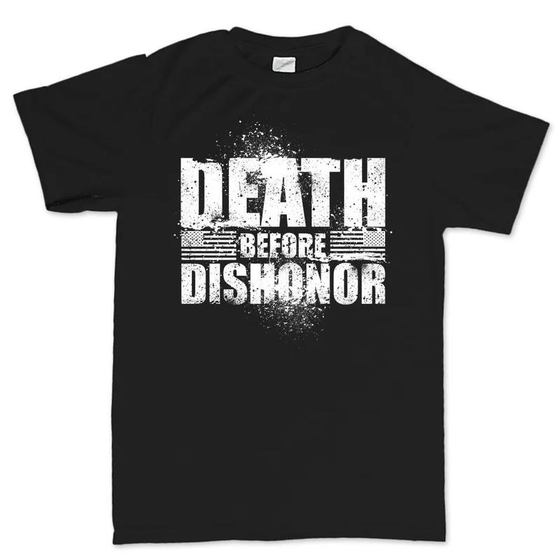 Black Cotton T Shirt Patriotic Military Style Unisexs Fitness Muscle Black Style M