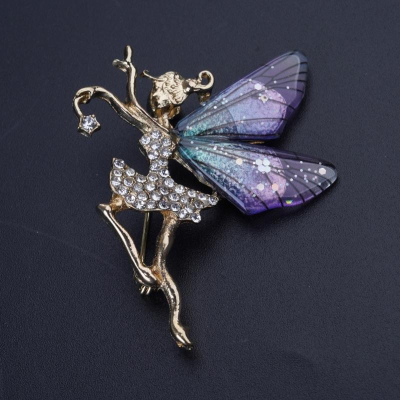rhinestones Butterfly  Brooch Lapel Pins Ballet Dancer Brooches Clothing Pins Birthday Gift for Women Teen Girls