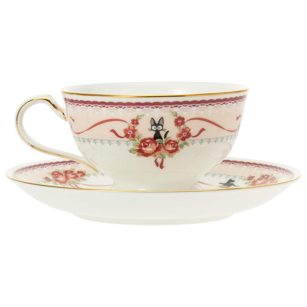 Noritake Cup & Saucer (for both coffee and tea), 190cc, Kiki's Delivery Service, Pink, Bone China, MJ97221/H-612L