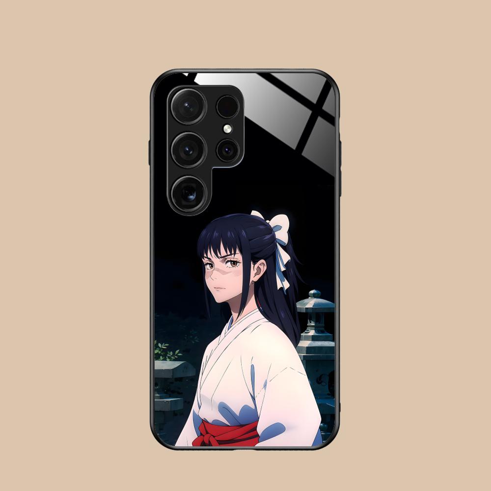 JJK Utahime Iori Glass Mobile Phone Case for Samsung Galaxy S26 S25 S24 S23 S22 S21 S20 Note20 Plus FE Ultra Colorful Cover