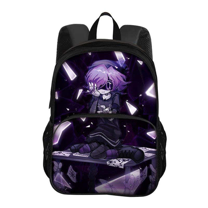 Murder Drone Circular Front Pocket Backpack Versatile Cartoon Large Capacity Boy or Girl School Birthday Best Gift