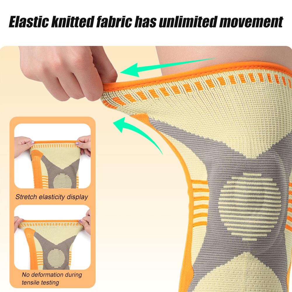 1pcs Professional Knee Brace with Patella Pad & Side Stabilizers, High-Elastic Compression Knee Sleeve for Fast Pain Relief