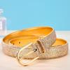 Trendy Korean Style Women's Gold Faux Leather PU Belt