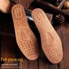 Moisture-Wicking Genuine Leather Insoles: Breathable, Deodorant, Thickened for All-Season Comfort for Men and Women