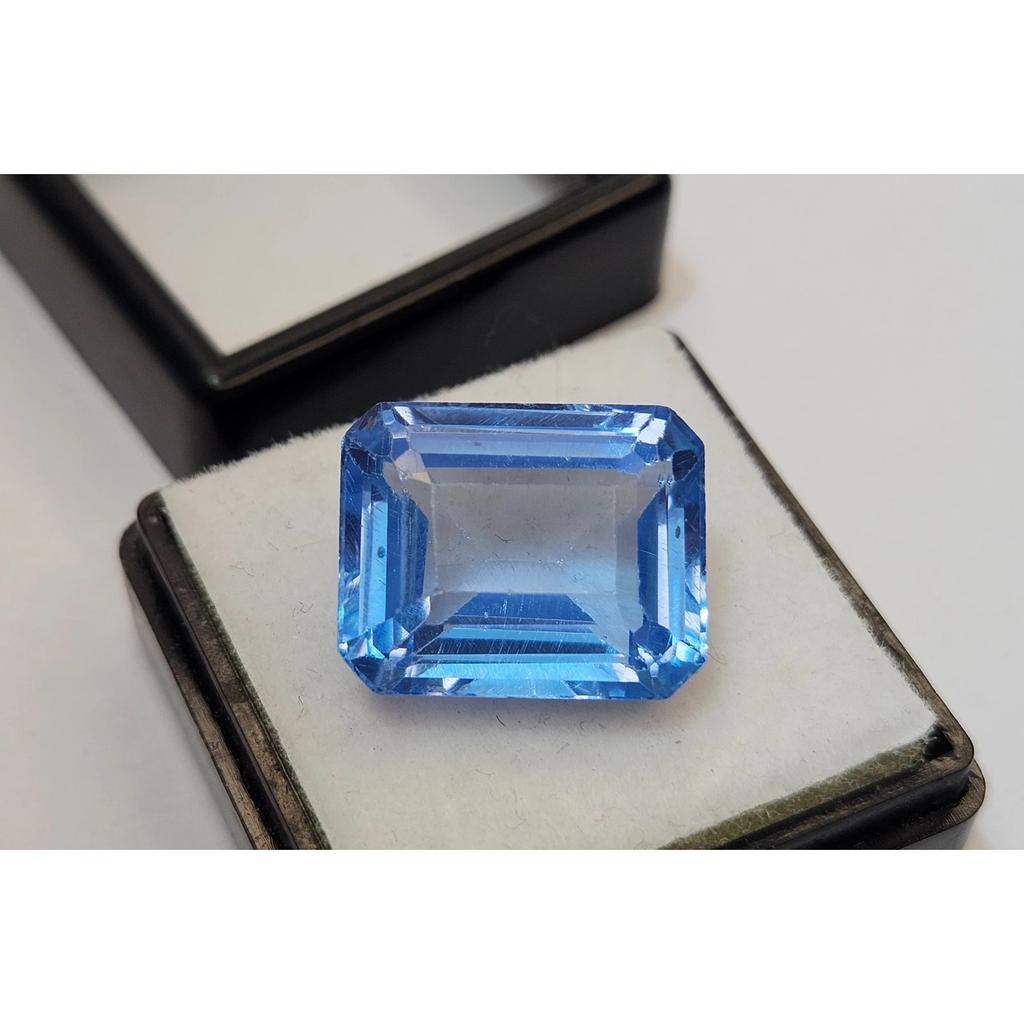 Beautiful Natural Sapphire Blue 15+ Ct Emerald Cut Loose Gemstone