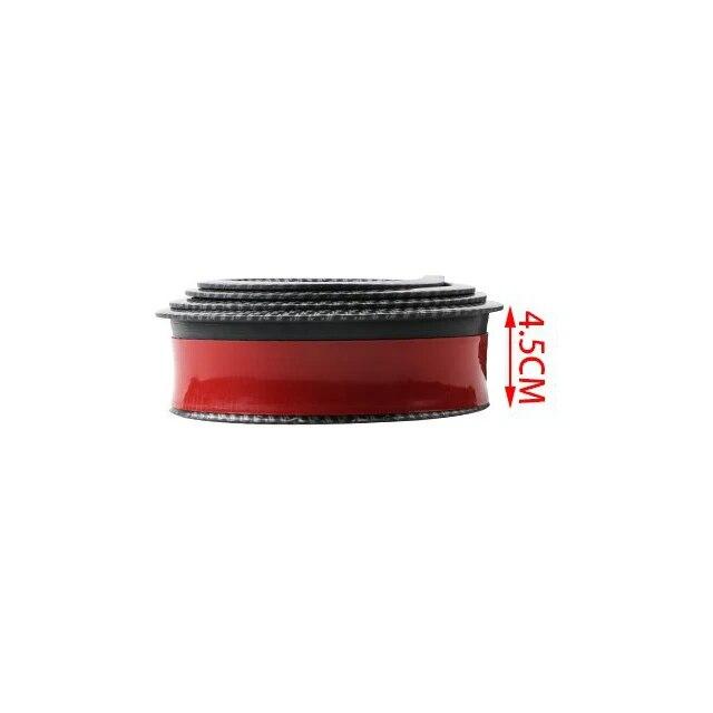 Universal Black Carbonfiber Fender Flare Car Wheel Eyebrow Rubber Protector Strip Guard Wheel-arch Trim Arch Extender Decoration