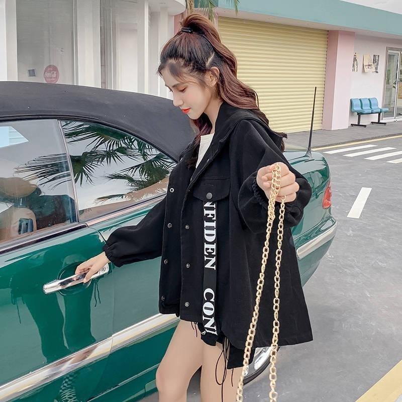 Jachete de blugi pentru femei Jachetă de blugi cu glugă, denim, toamnă, blugi, haine Casacos Feminino