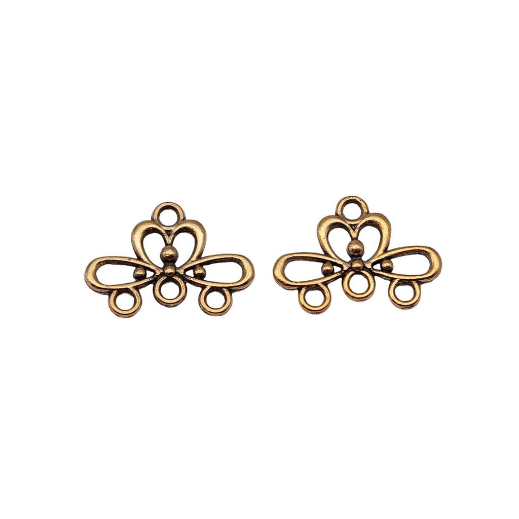 Geometric Flower Multi Loop Connectors Metal Links For Earrings Accessories Parts