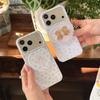 Cute Kawaii Pink Floral Phone Case For iPhone 17 16 15 14 Pro Max Magnetic Bunny Bear Heart Shape Grip Stand Protective Cover Fo