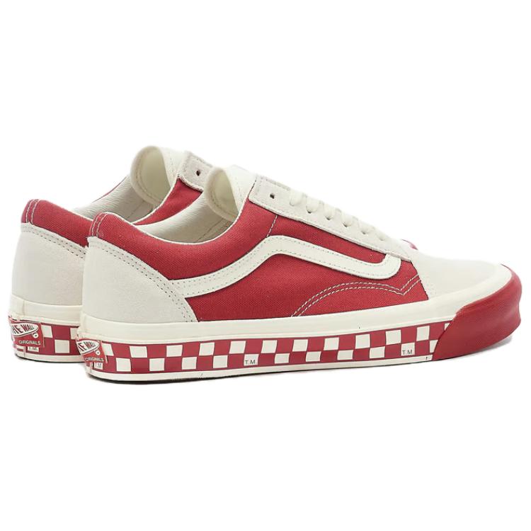 Vans OG Old Skool LX Bumper Cars - Marshmallow Cardinal Unisex Sneakers Red VN0A4P3X4O3