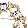 Formal Outfit Embellishment Women Rhinestone Hollow Wreath Brooch Dainty Decorative Badge Brooch Pin Sweater Cardigan Coat Dress Jewelry Accessories