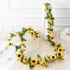 Long-lasting Artificial Flower Garland Sunflower Vine Garland Maintenance-free