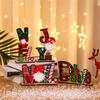 Wooden Festive Ornaments: Faceless Old Man with Printed Letters