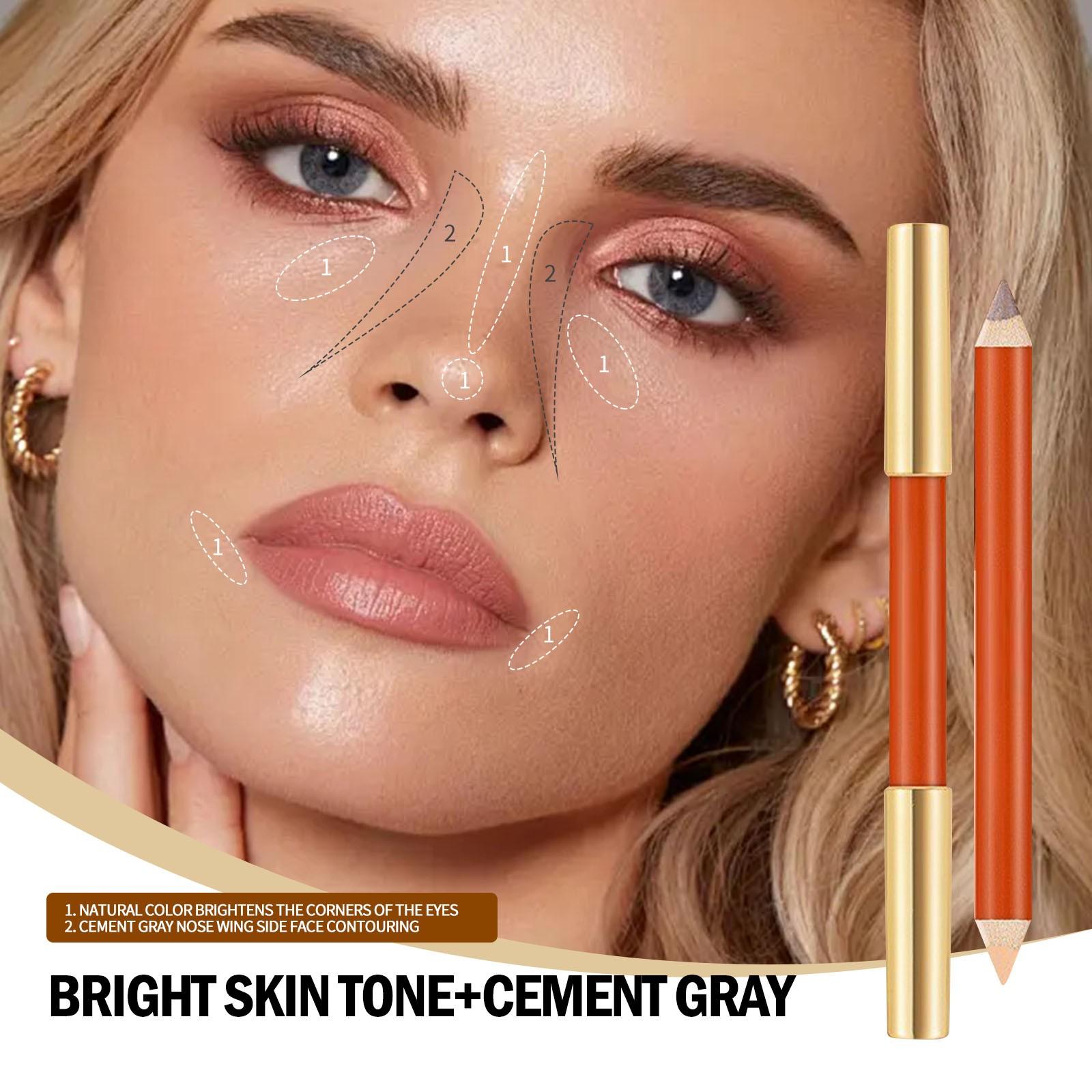 

Double-Headed Highlight Shadow Concealer Pen Natural Brightening Makeup Pen One Size