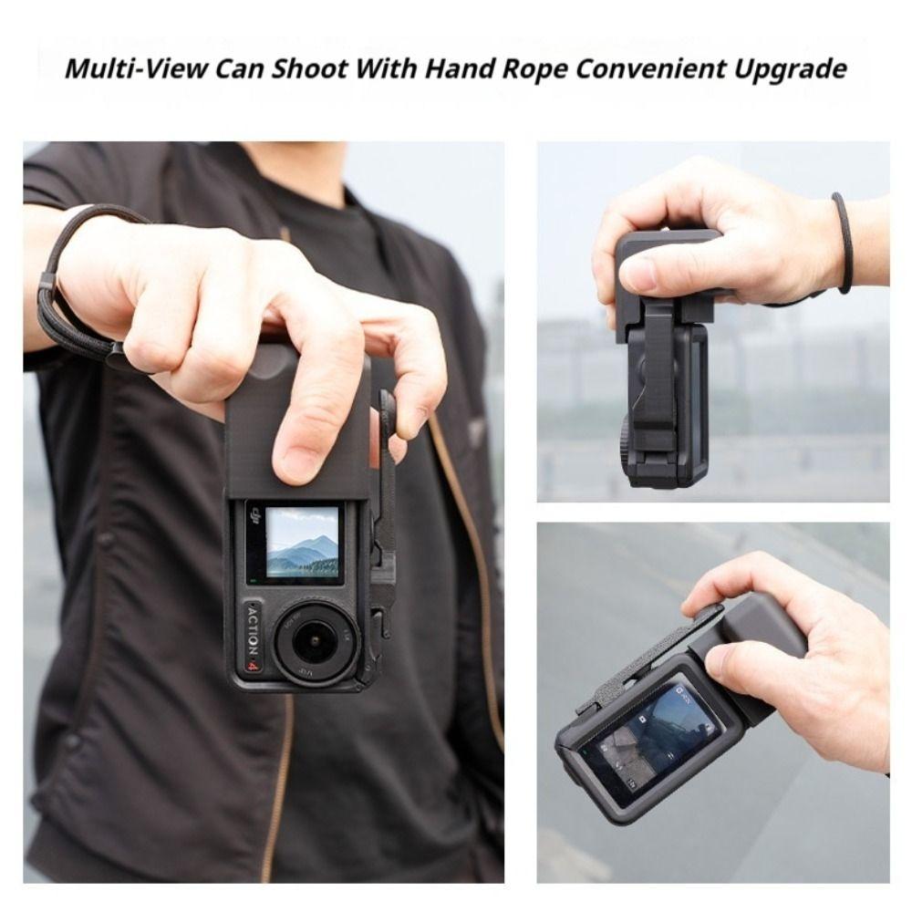 3D Printing Camera Grip Holder Accessories Expand Adapter Photo Handle Key ABS Handheld Controller for DJI Action 3/4/5 Pro