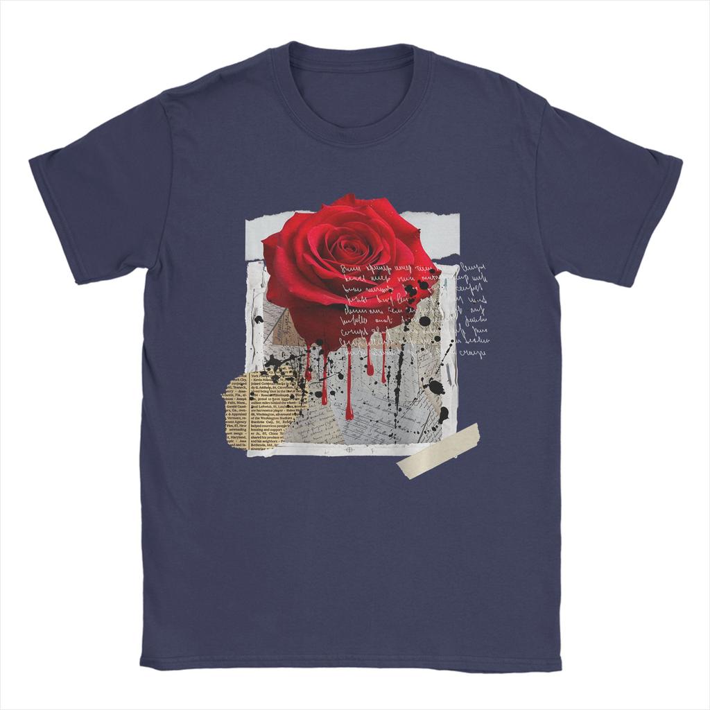 Oversized T Shirt Summer Streetwear Graphic Dark Floral Urban Aesthetic ON Back Fashion TShirts Short Sleeve Clothing