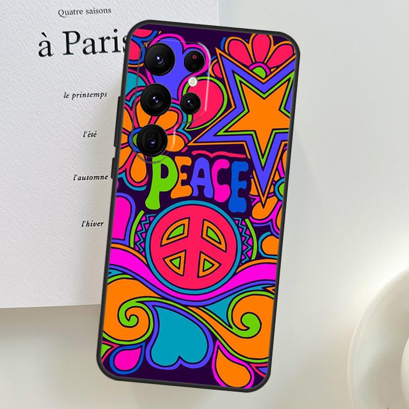 Hippy Hippie Psychedelic Art Peace Phone Case For Samsung Galaxy S25 Ultra S9 S10 S20 FE S21 S22 S23 Plus S24 Ultra Cover Shell