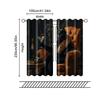 2 pcs   filtering curtains (excluding rods   non-movable   without batteries) Chic Noir Cat for use in bedrooms and living rooms