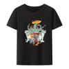 The Distant Future Graphic Print Tshirt Funny Tee Gold Printing Loose Vintage Slim Anime Clothes Japan Humor Pattern Tops Retro