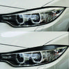 Glossy Black ABS Headlight Eyelids Eyebrows Trim Sticker for BMW 4 Series F32 F33 F36 F82 M4 2014-2020 Car Front Lamp Cover Tuning Accessories