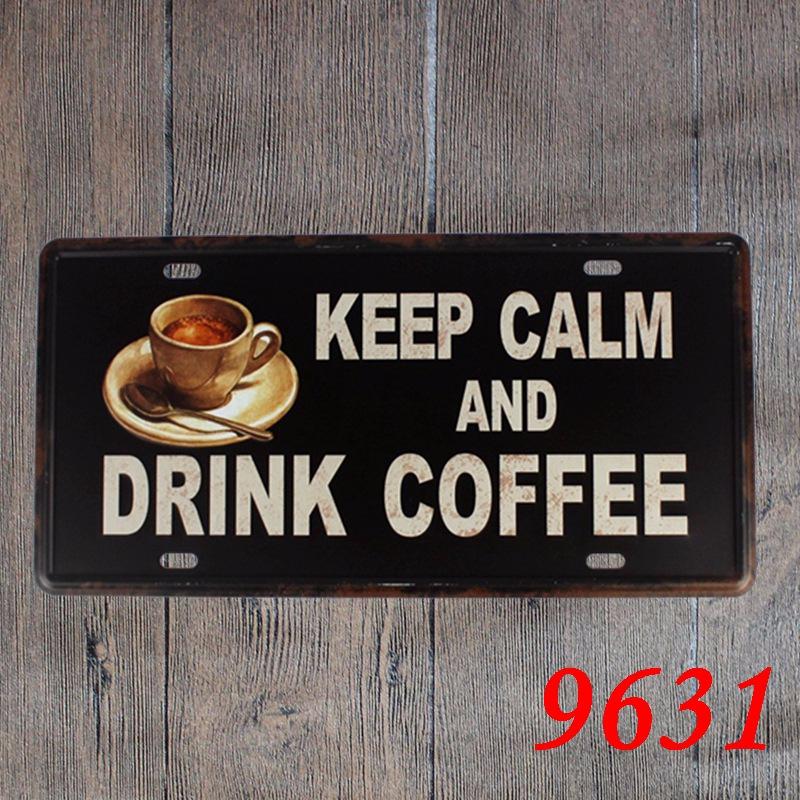 Retro Tin Painting Coffee Shop Bar Restaurant European And American Decoration