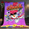 Kung Fu Chicken 2D Flat Pattern Flannel Blanket High Quality All Seasons Warmth and Comfort Perfect for Christmas Gifts.MMT0918245