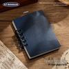 A7 Transparent Minimalist Loose-Leaf Spiral Pocket Notebook, Lined for Single Words