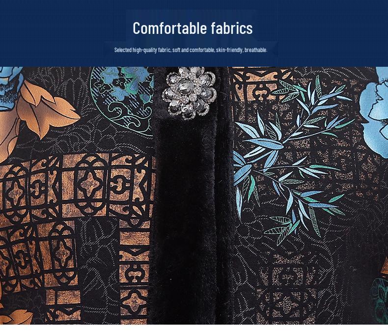 Women's Winter Mink Coat with Velvet Lining – Elegant and Fashionable for Middle-Aged and Elderly Women