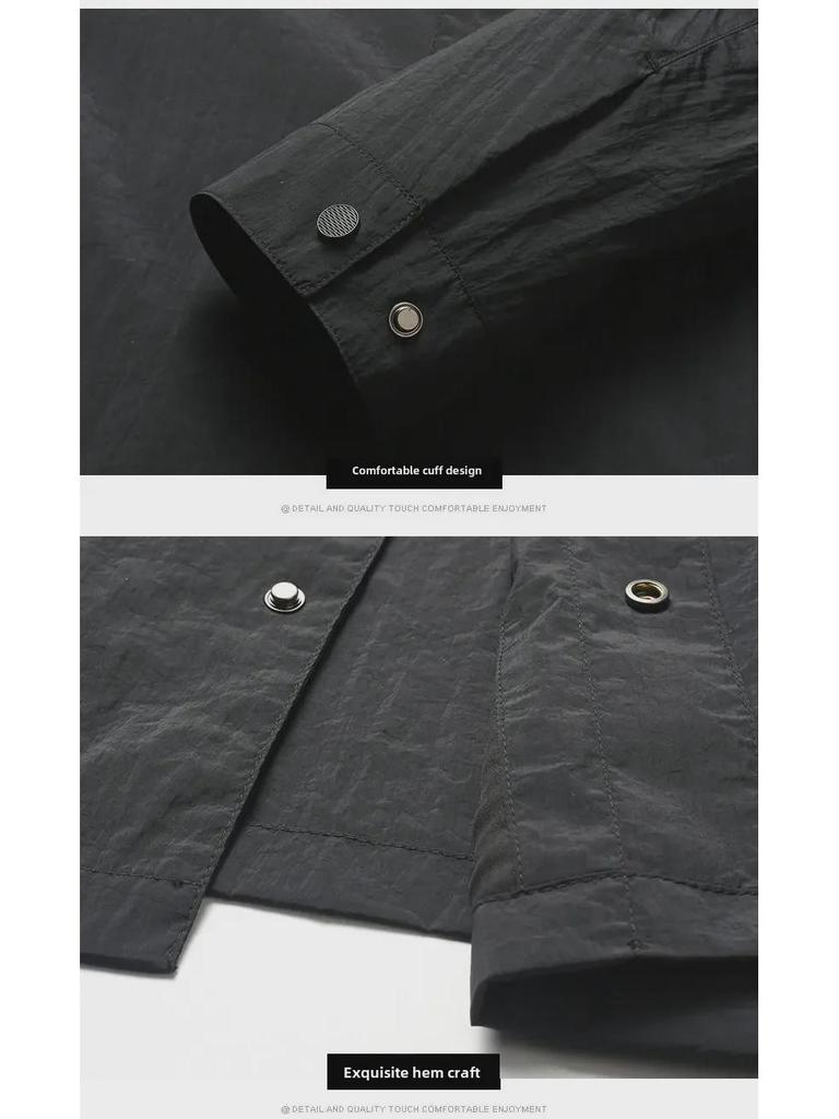 2024 Men's Luxury Light Summer Quick-Dry Sun Protection Casual Lapel Shirt Jacket