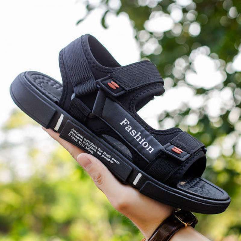 Summer new men's sandals men's trend casual black youth driving waterproof beach shoes dual-purpose cool slippers men