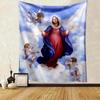 Mother of Christian Faith Jesus Tapestry for Bedroom Wall Apartment Wall Hanging Blessed Virgin Mary Living Room Decoration Gift