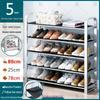 Stainless Steel Multi-layer Shoe Rack for Home or Dorm - Dustproof Storage Cabinet