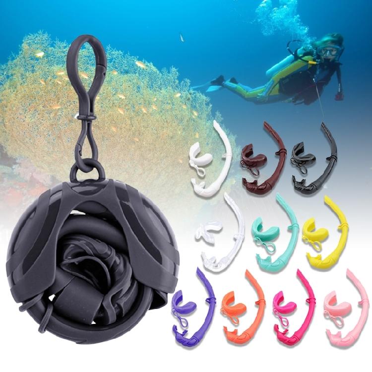 Diving Snorkel Flexible Rolls Up Silicone Snorkel with Compacts Storage Case for Spearfishing, Freediving, Snorkeling