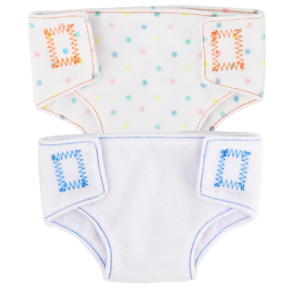 

2 шт. Кукольные подгузники Кукольное нижнее белье для 14-18-дюймовых кукол и других подобных кукол 43 см Baby Born Кукольное нижнее белье Кукольные слюнявчики