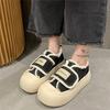 Women Footwear Pink Kawaii Ladies Shoes High On Platform Round Toe Cute Canvas Urban 39 With Stylish New In Cotton Luxury