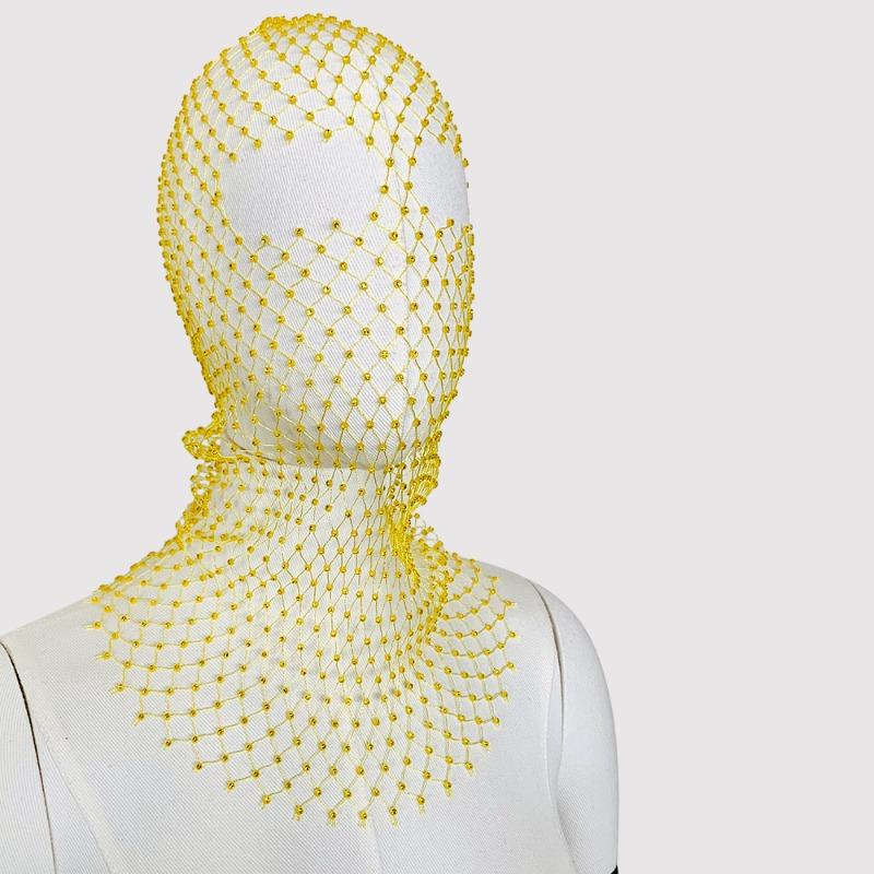 1 st Pärlsmycken, Nätansiktsdekoration, Håraccessoarer, Festbana, Retro Temaevenemang, Mystisk Högklassig