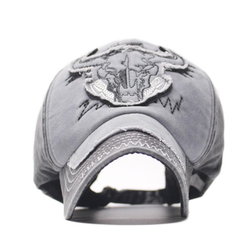 New Cow Head Washed Baseball Cap European and American New Retro Adult Men and Women Duck Tongue Sun Hat