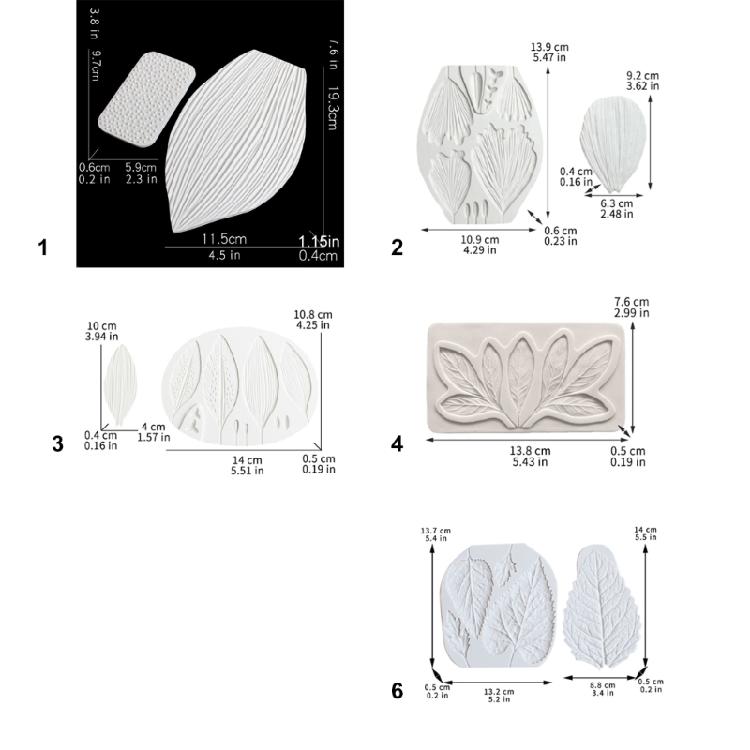 Flexible Silicone Mold For Handcrafted Sugar Flower And Leaf Cake Embellishments Baking Tool Kitchen Gadget