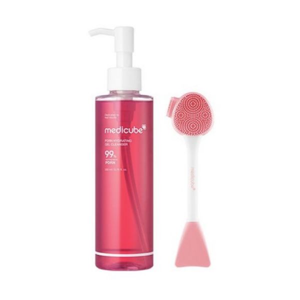Medicube PDRN Gel to Foam Cleanser Deep Hydrating Facial Cleanser 200ml (+Cleansing Brush Set)