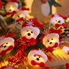 Christmas Decorative Santa Hat String Light, Santa Clause Hat 4.9 Feet 10 LEDs  Battery Operated For Tree Ornaments Party Wreath Corner Decoration