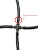8/11 Tee Cross Connector for Garden Drip Irrigation Systems