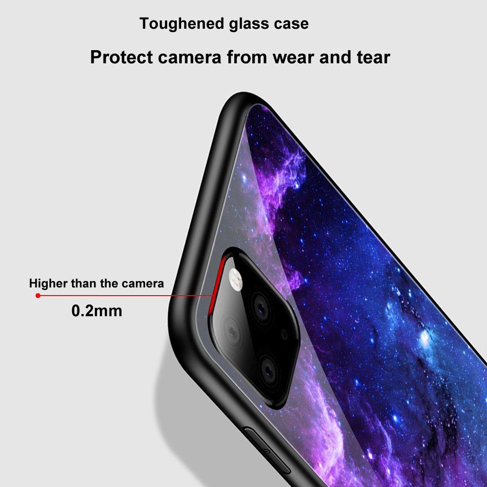 Universe Starry Sky Funda Case for iphone 17 Pro Max Air 16 15 14 13 Pro Max 15 16 Pro 15Plus Tempered Glass Coque