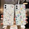 Flower Phone Case For iPhone 17 Pro Case iPhone 14 15 13 11 12 16 Pro Max Air 7 8 Plus XR SE Soft Silicone Transparent Cover