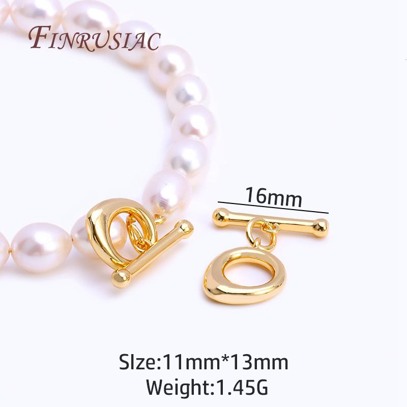 18K Real Gold Plated Geometry Heart OT Clasp For Bracelet Necklace Components,Dainty Brass Toggle Clasp DIY Accessory Wholesale