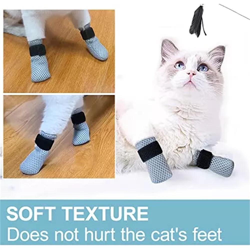 Anti-Scratch Biting Cat Shoes Pet Claw Cover Cat Bath Socks Claw Cover Anti-Figure Kitten Foot Cover Glove Artifact Nail Cover