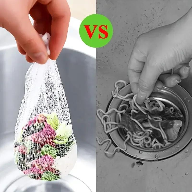Multifunction Sink Filter Net Rack Triangular Towel Holder Leftovers Strainer Mesh Anti-Clogging Trash Hanging Bag Drain Device