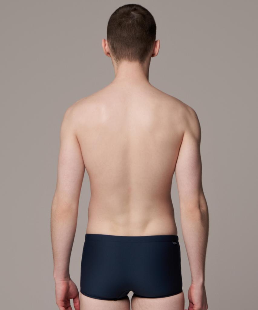 Laelliseupocheu [Osmr713 Nvy] Solid Short Square Men'S Swimsuit Navy