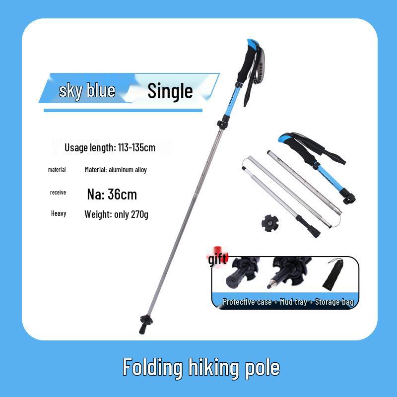 

Ultra-light Folding Trekking Poles with External Lock for Hiking and Climbing